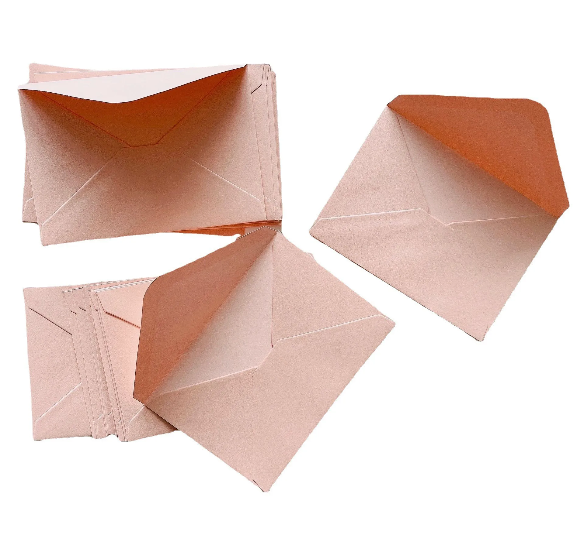 European Self Adsive Mini Envelope Invitation Pink White Pearl Paper Envelopes For Greeting Card Party Gift