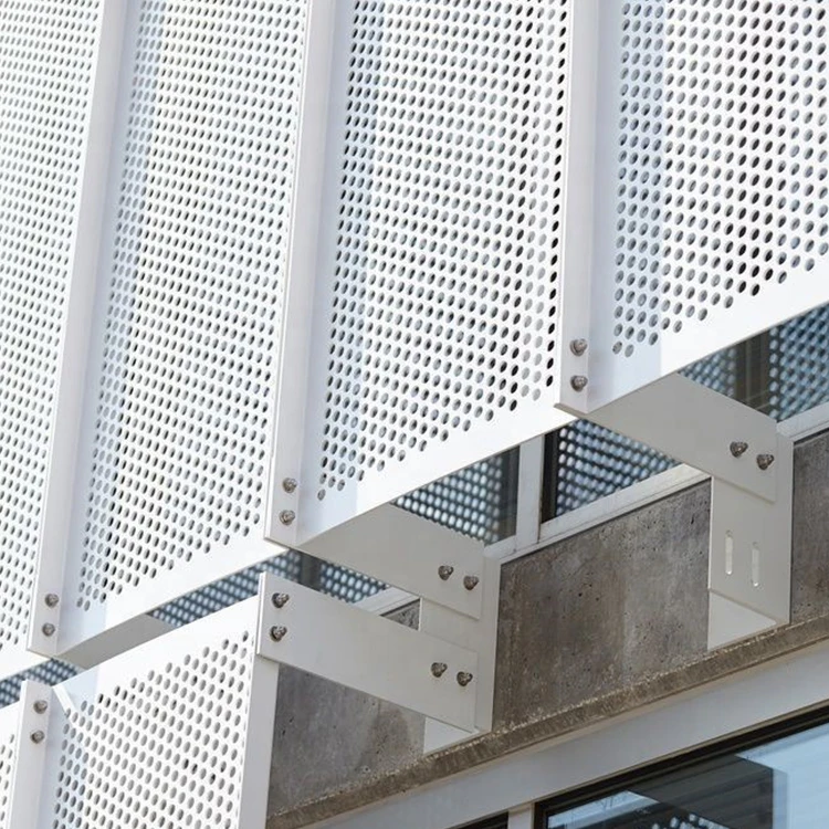 Curtain Wall Cladding Metal Aluminum Perforated Panels Aluminium Facade Residential
