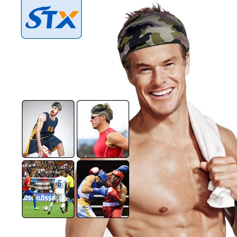 Shuntaixin  Custom Printed Elastic Headbands Running Sports Custom Turban Hairband Fitness Yoga Headband For Man