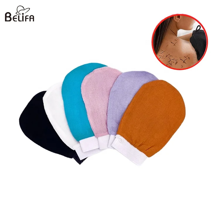 Изготовленным на заказ логосом вискозное волокно марокканский кесса тела кожу скраб перчатка Хаммам а также в Корейском стиле Ванна шелк Отшелушивающий Перчатки