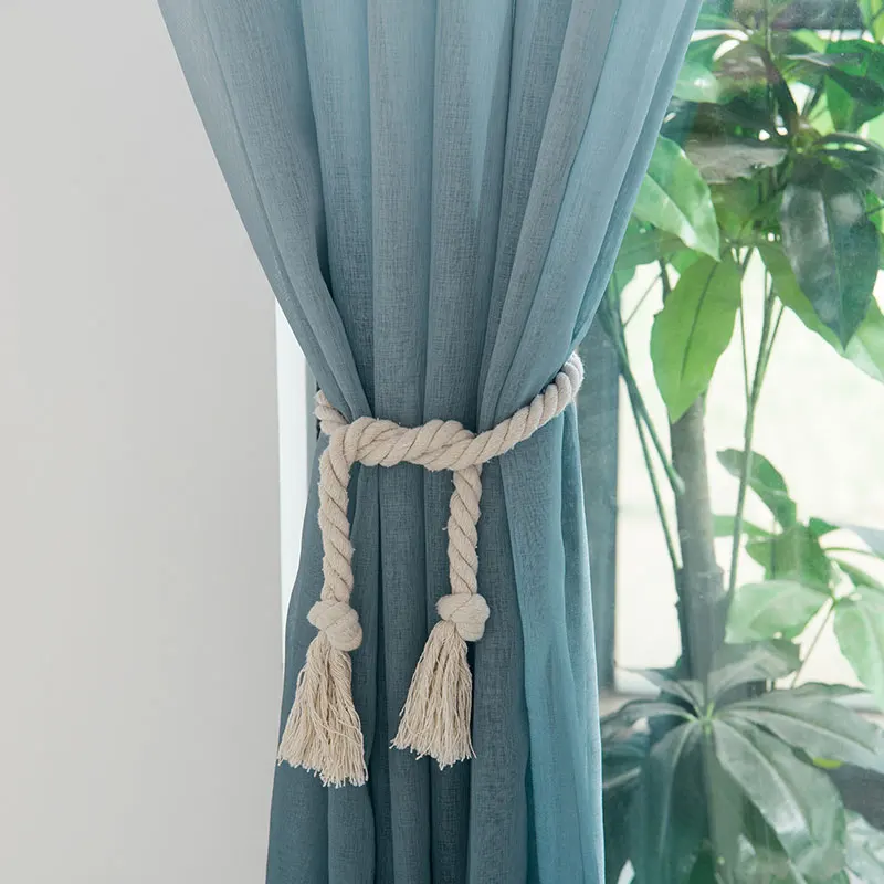 2 Panels White Sheer Voile Curtains 84 Inch Length  Light Filtering See through blackout curtains linen with Rod Pocket