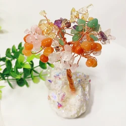 High Quality Healing Crystal Money Tree Aura Angle Cluster Base Crystal Tree