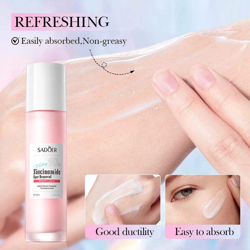 OEM SADOER private label niacinamide beauty skin care products spot remoral repair firming nourishing face whitening lotion
