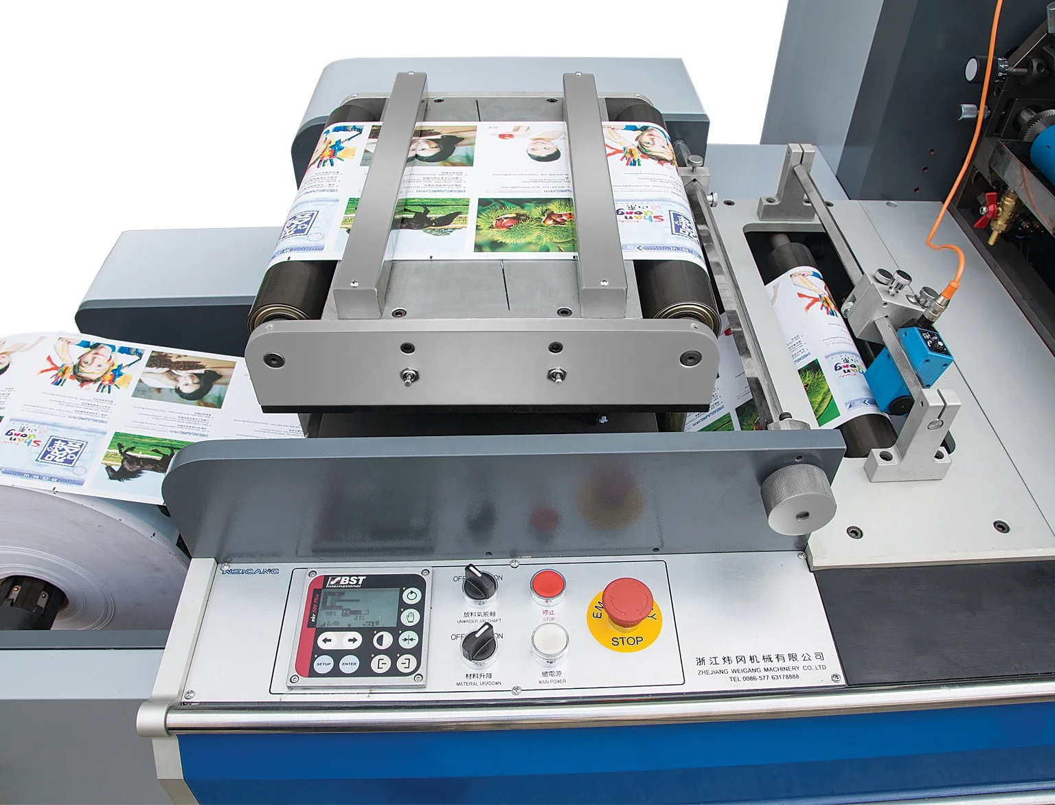 Rotary/semi-rotary Label sticker varnishing lamination cold stamping Die-cutting Machine with slitter and sheeting functions