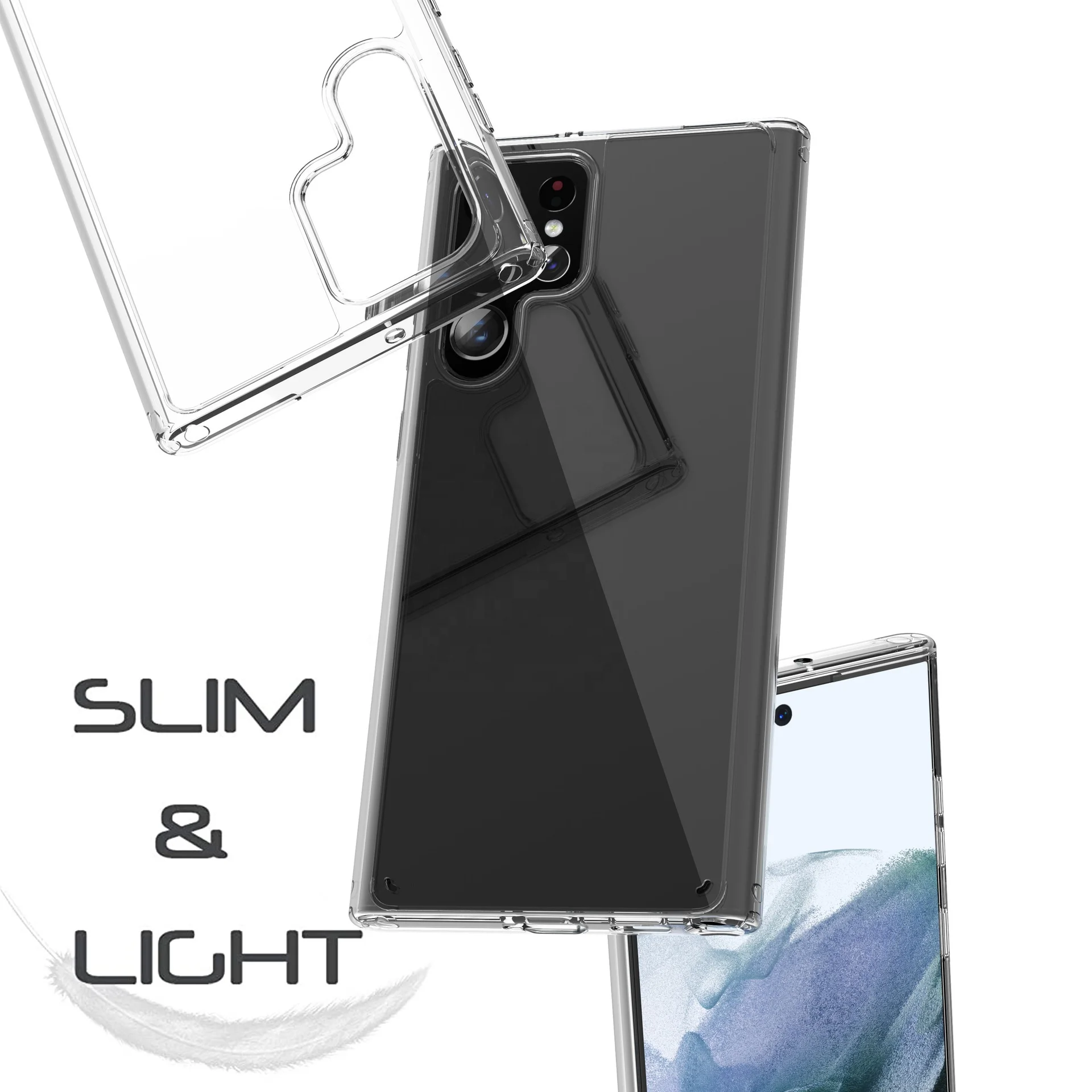 Clear Transparent  TPU Mobile Shockproof Cover Phone Bags Case For Samsung S21 S22  S23 s23 Ultra