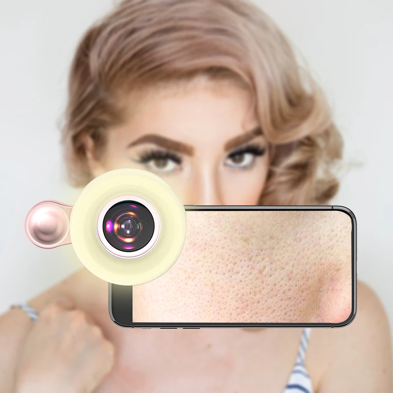 Hot Sale Mini Camera Lens Photo Kit Led Fill Light Artifact 3 Different Camera Lens