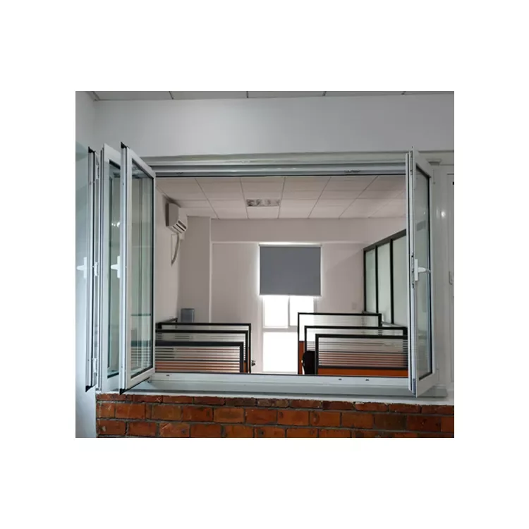 Attractive and Versatile  Double Glazed  Aluminum Bi-fold Window Low Maintenance And Easy to Clean Folding Windows