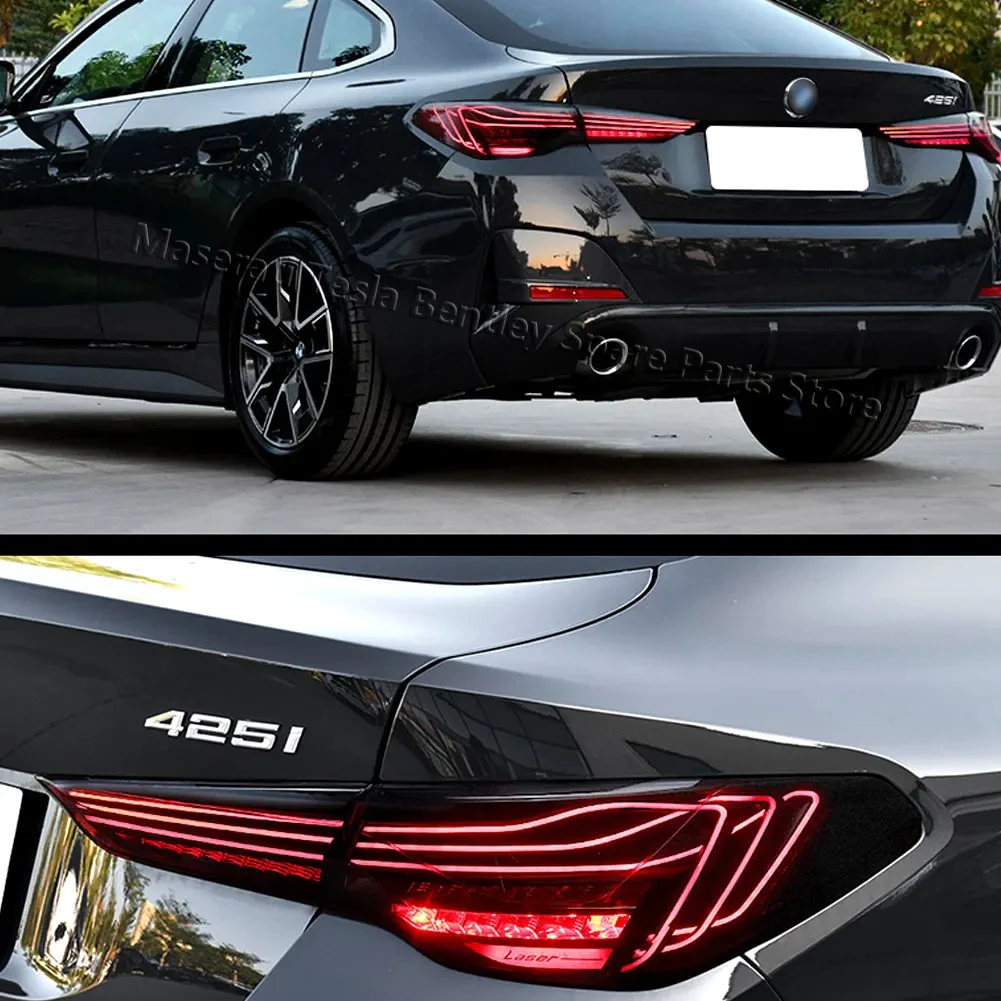 For BMW 4 Series CSL 20-23 Tail Light Assemblies M4 Modified DRL Rear Taillight Flowing Turn Signal Floating Line Car Lamp