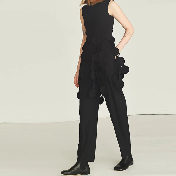 Manufacturer 2023 Summer Custom OEM Custom Sleeveless Back Zipper custom Tassel Office Lady Fashion Top Dress