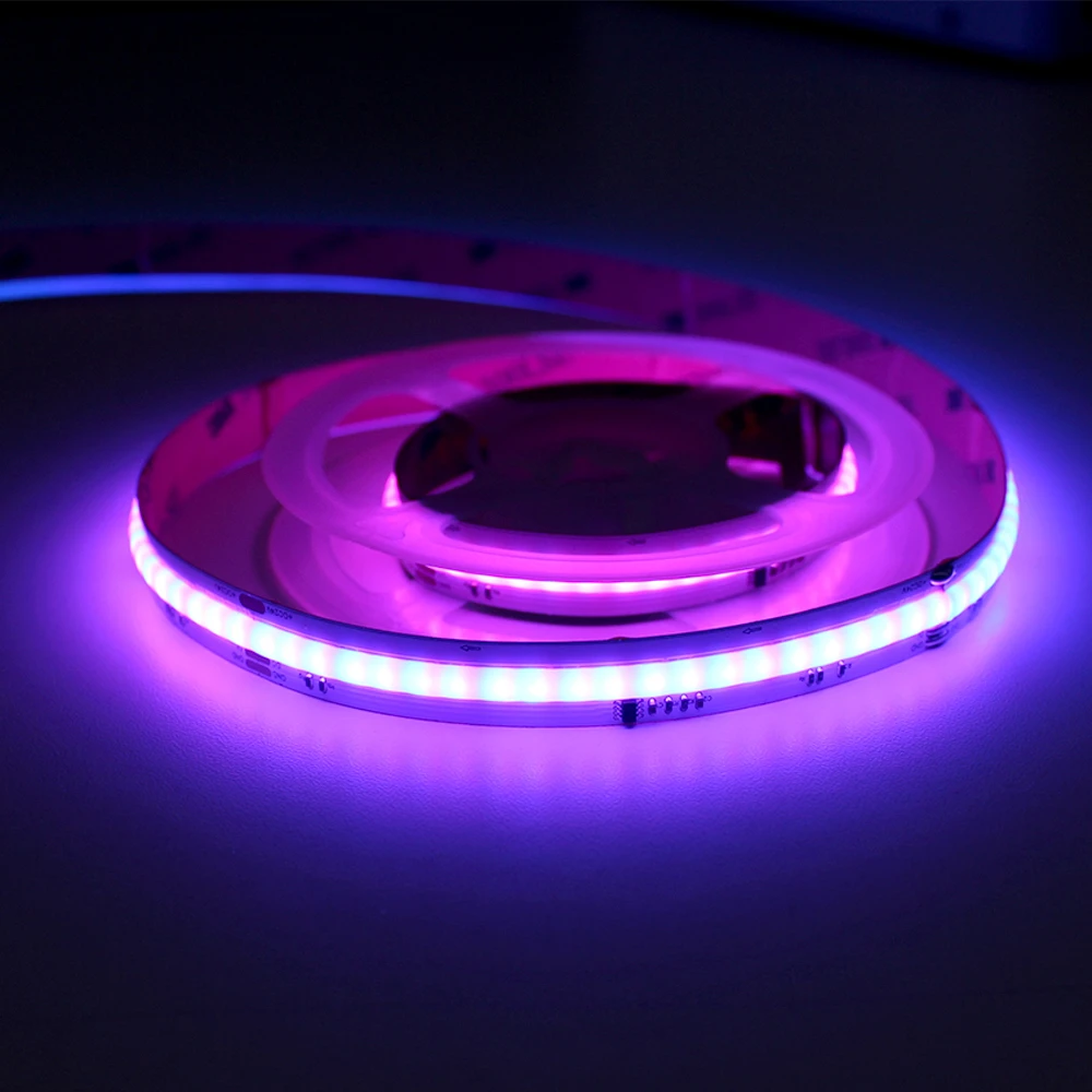 Новое поступление цифровая светодиодная лента COB 24 В COB2016 RGB 630 светодиодов/м 13 Вт без света гибкая