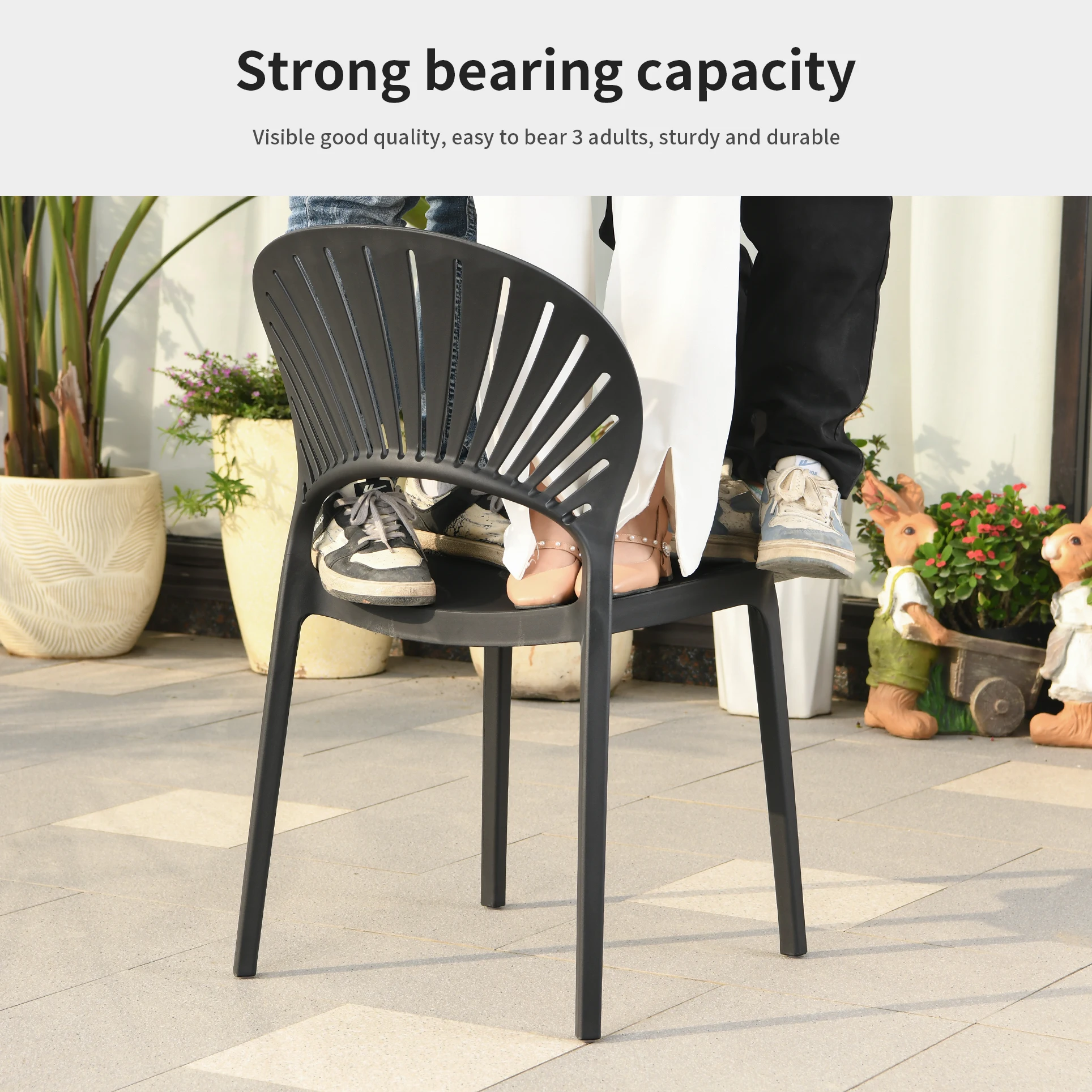 [MOJIA]Shell Plastic Chair Simple Design Garden Coffee Restaurant Chair 28mm Thick Chair Legs Multiple Colors Resell Low Price