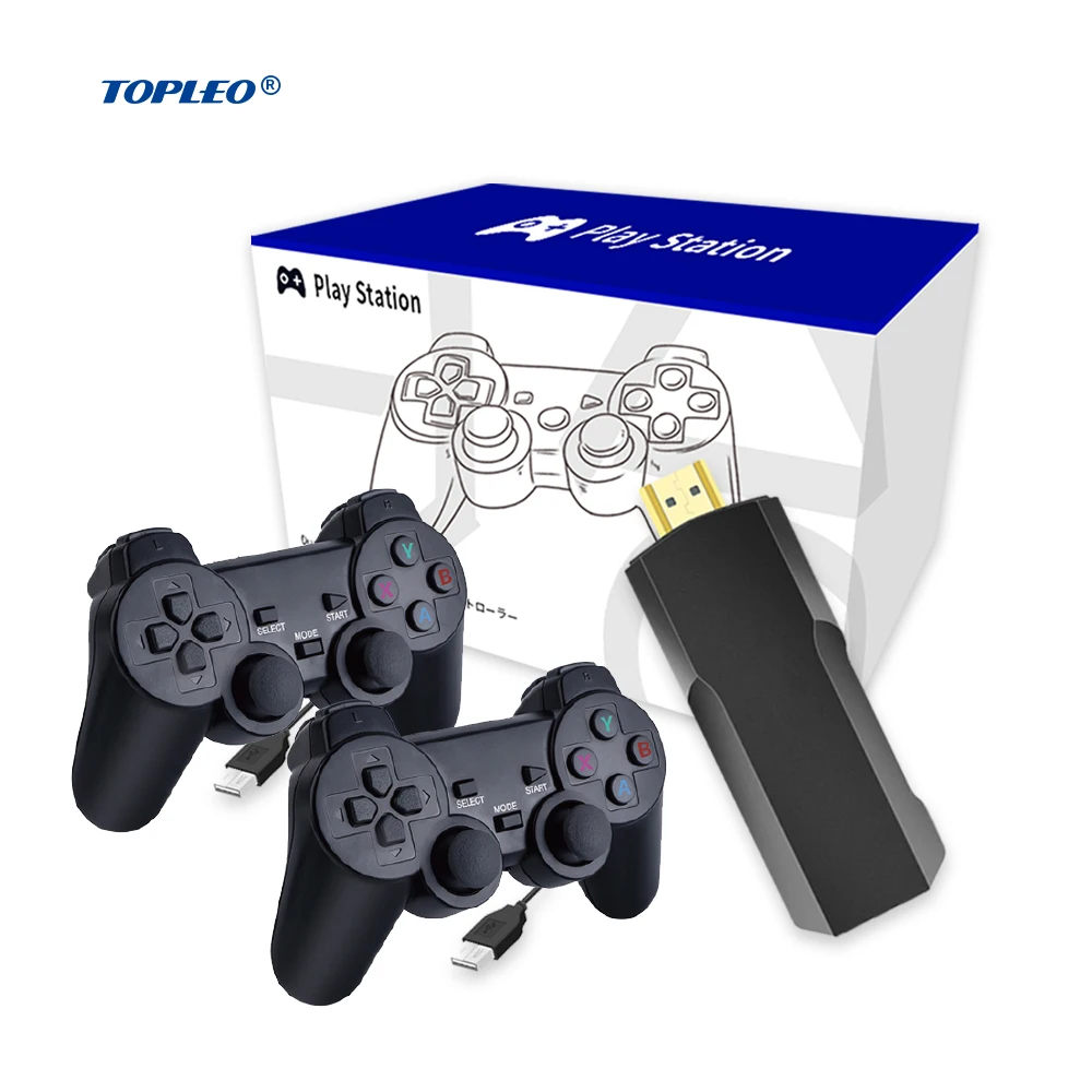 Topleo video game stick handheld portable 4k retro mini game stick classic video game console