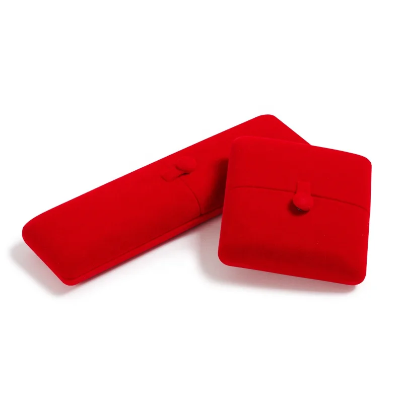 FANXI Elegant Wholesale Red Velvet Jewelry Boxes For Ring Necklace Bracelet Holder Gift  jewellery Packaging Box