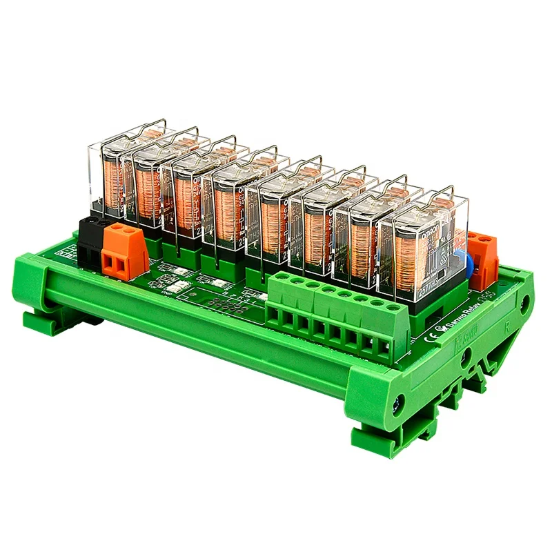 Низкая цена Новый 8-канальный 24v интерфейс модуль реле 12V G2R-1-E 8-pin открываются и закрываются PLC Плата