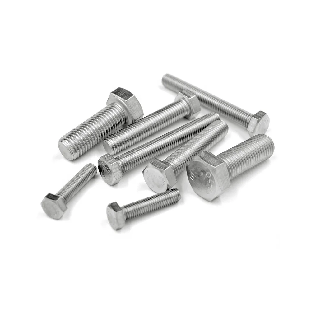 304 stainless steel outer hexagon screw lengthened full tooth 6 corner screw DIN933 hex bolt