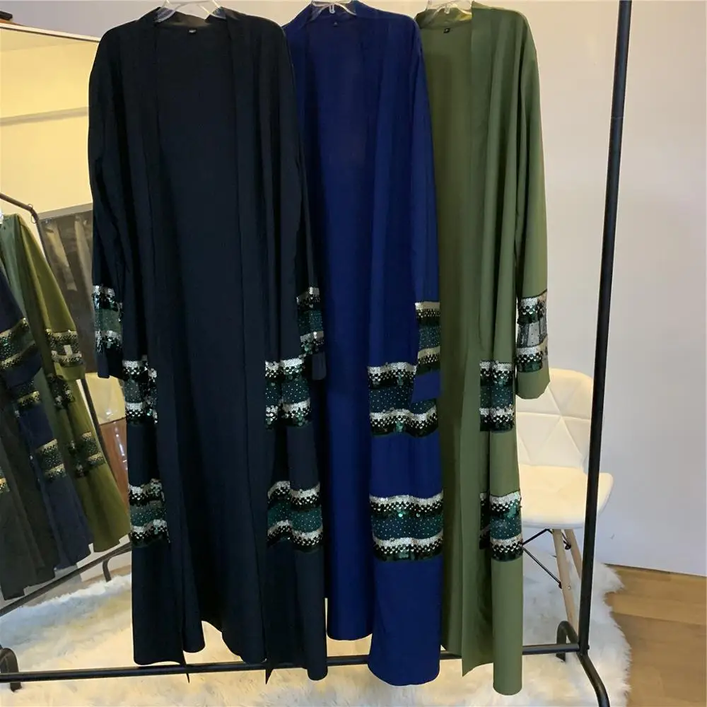 
Oman Qatar Dubai Abaya Kimono for Women Quality Muslim Dress Maxi Dresses Open Design 