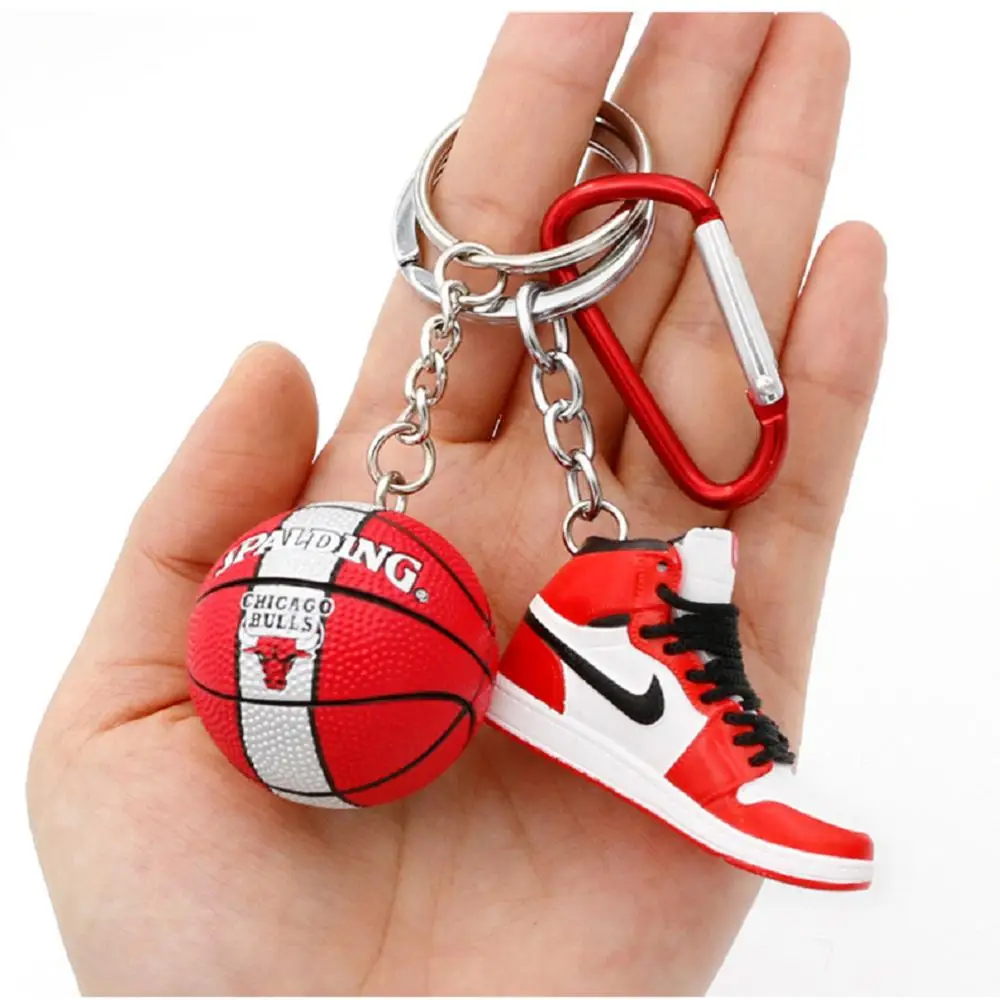 Wholesale 3D Mini Sneakers AJ Jodan shoe Keychain Model cute keychains with box