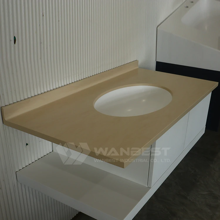 Modern Solid Wood Brown Washroom Bathroom Vanity Bathroom Cabinets White Bathroom Sink for sale