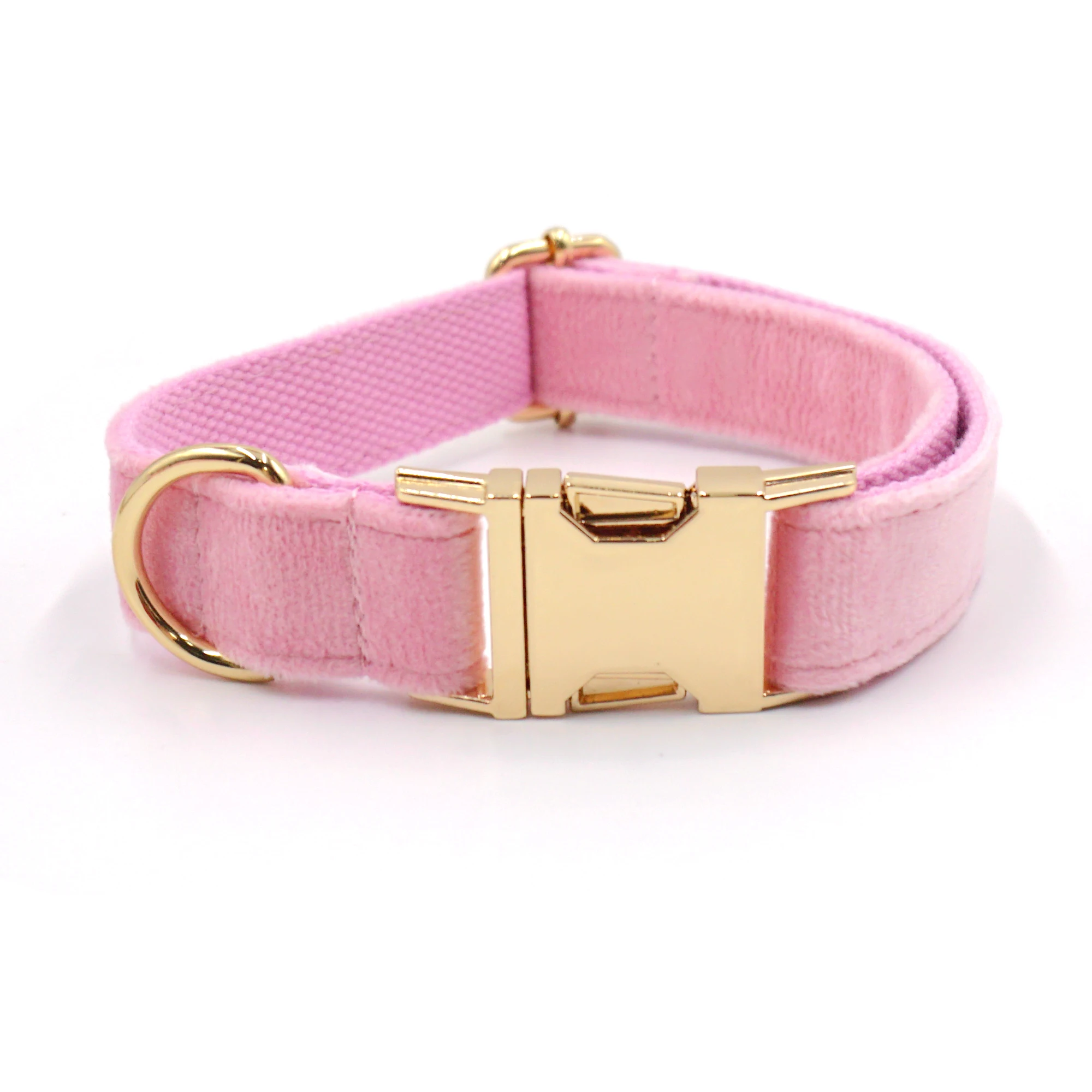 Wholesale luxury adjustable dog collar metal buckle dog collar and leads velvet hot sale