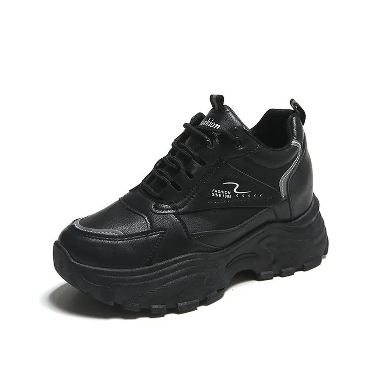 Autumn 2023 New Korean Style Sports Casual Shoes Trendy Thick Sole Increased Single-layer Shoes Torre Shoes for Women