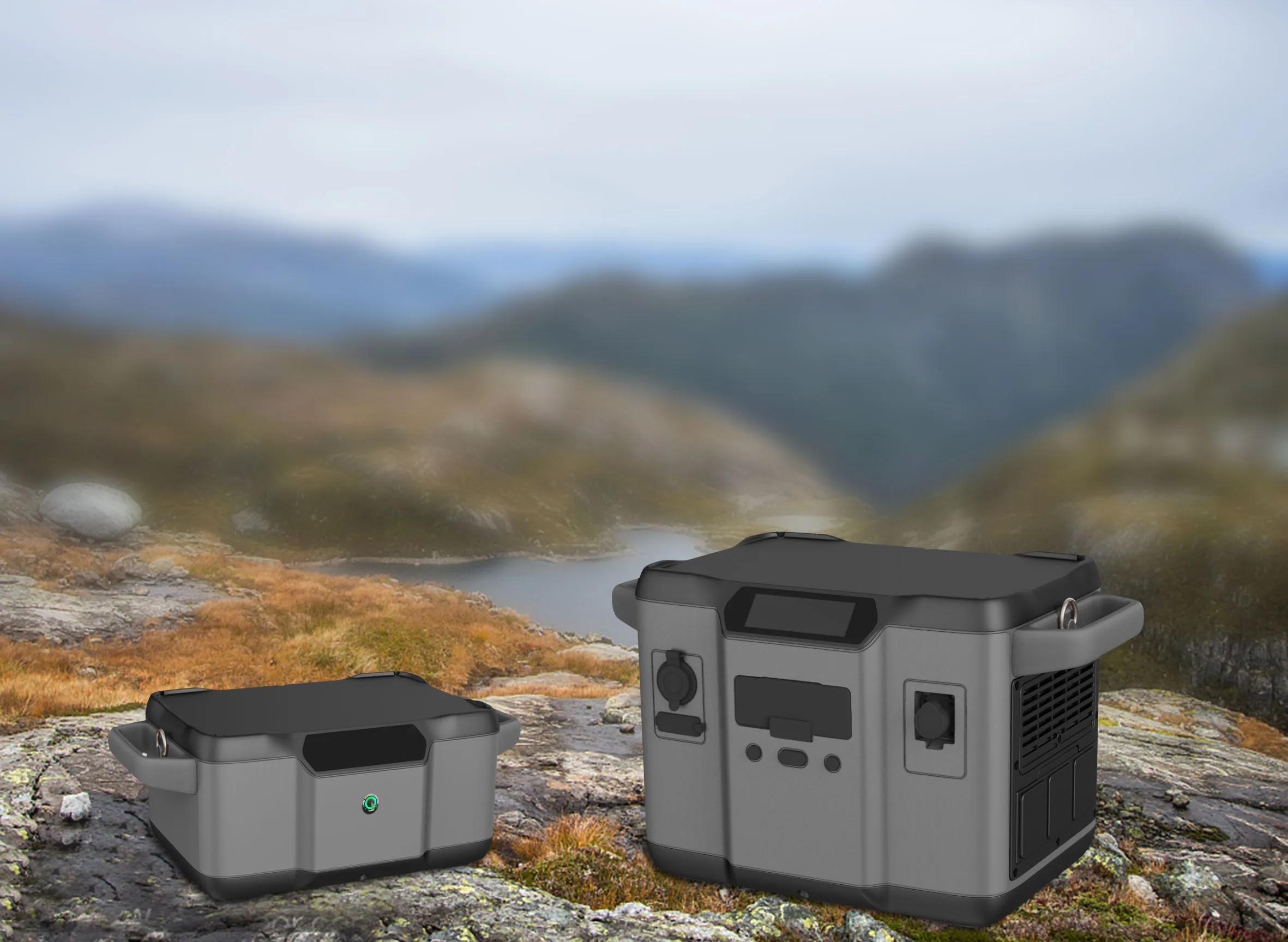 No gasoline No noise Campers RVs LiFePO4 lithium generator Portable 1200W Solar panel charging power stations bank station