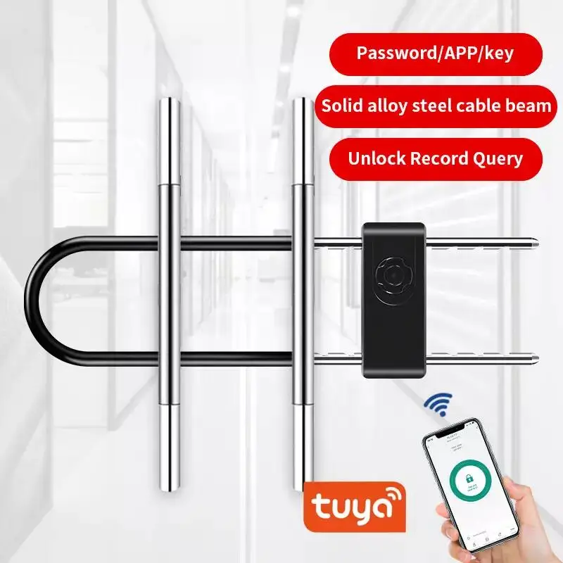 U-shaped Glass Door Smart Office Glass Door Lock APP Bike Lock Smart U Lock