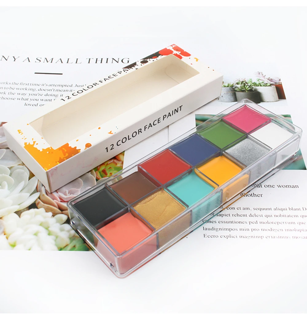 12 Colors Face Body Paint Makeup Super Concentrated Oil Paint Beauty
