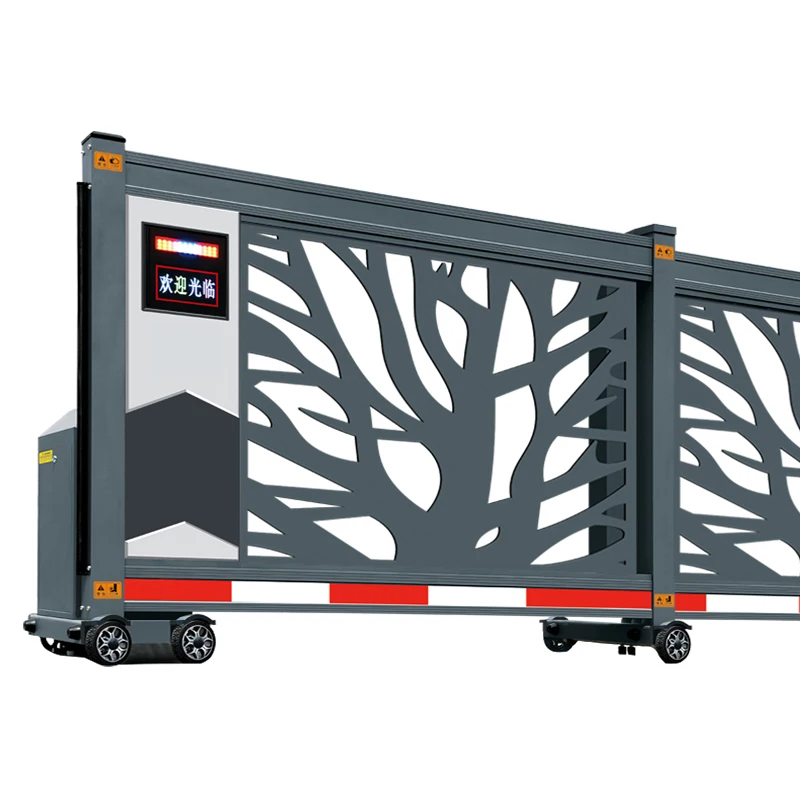 New modern automatic retractable entrance gate electric gates metal folding gate for villa