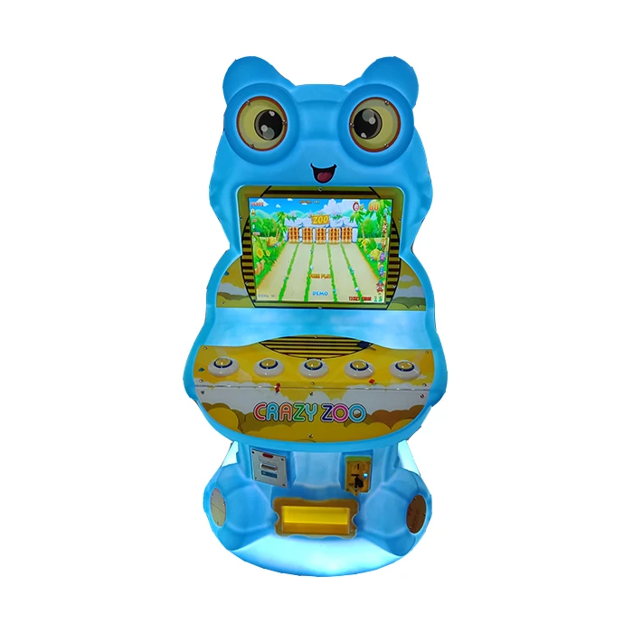 Little frog kids coin operated amusement machine kids games Crazy Zoo punching machine