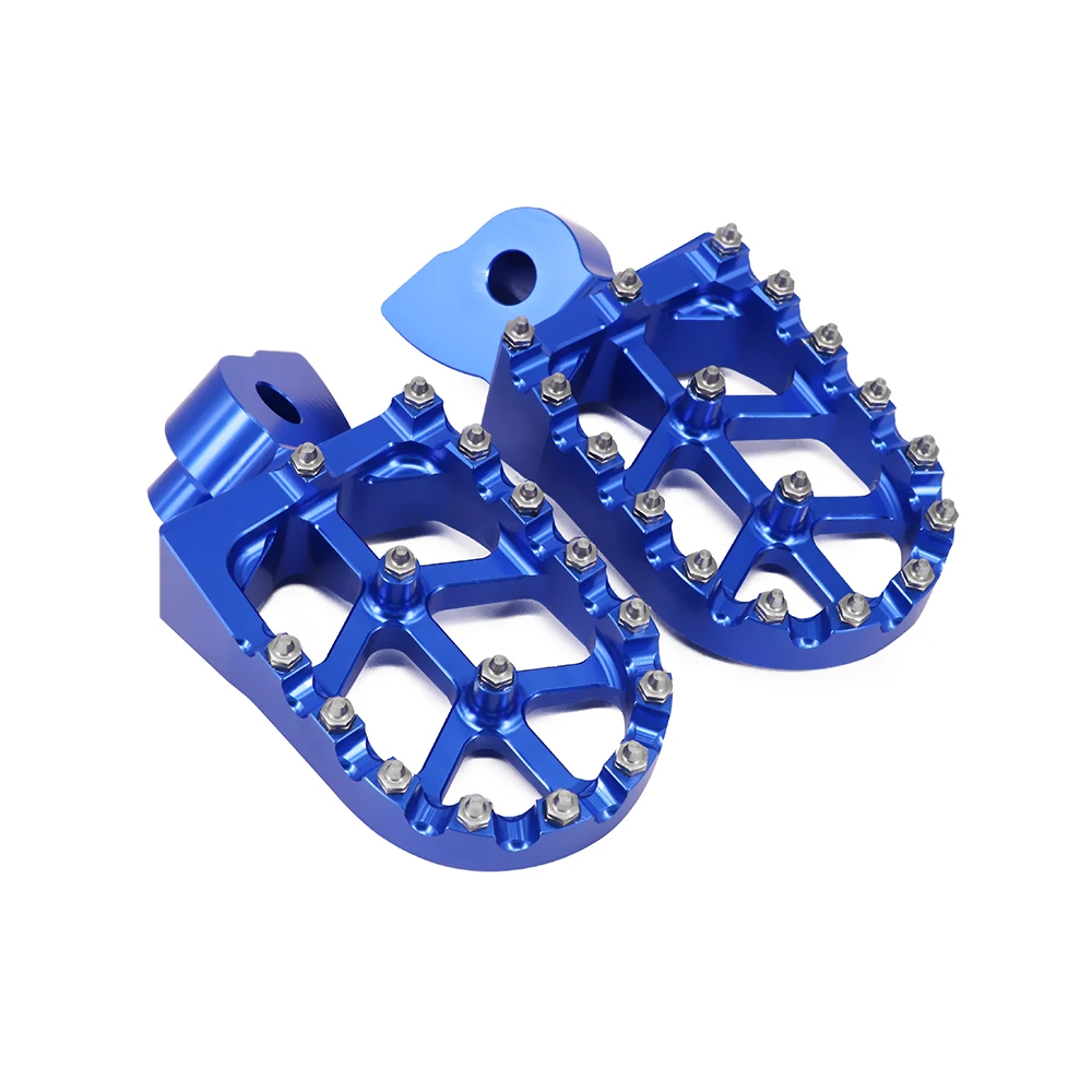 JFG YZ85 YZ250F WR250F мотоциклетные заготовки MX широкие подножки педали для ног синие