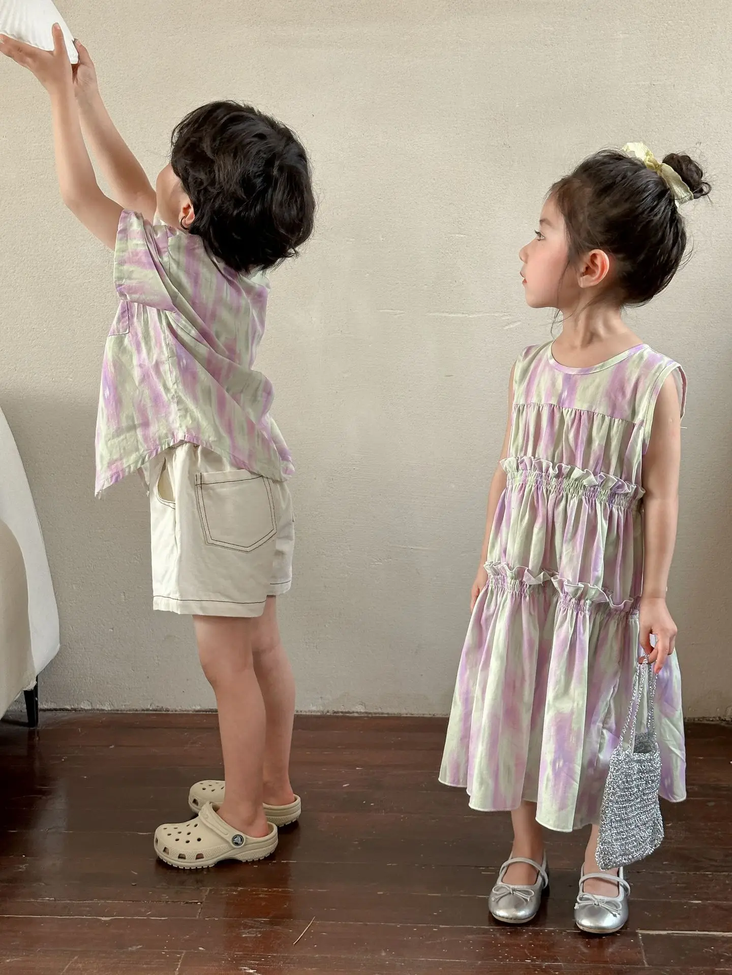 Match Brother and Sister Clothes Clothes Summer Latest Children Dress Designs 2024