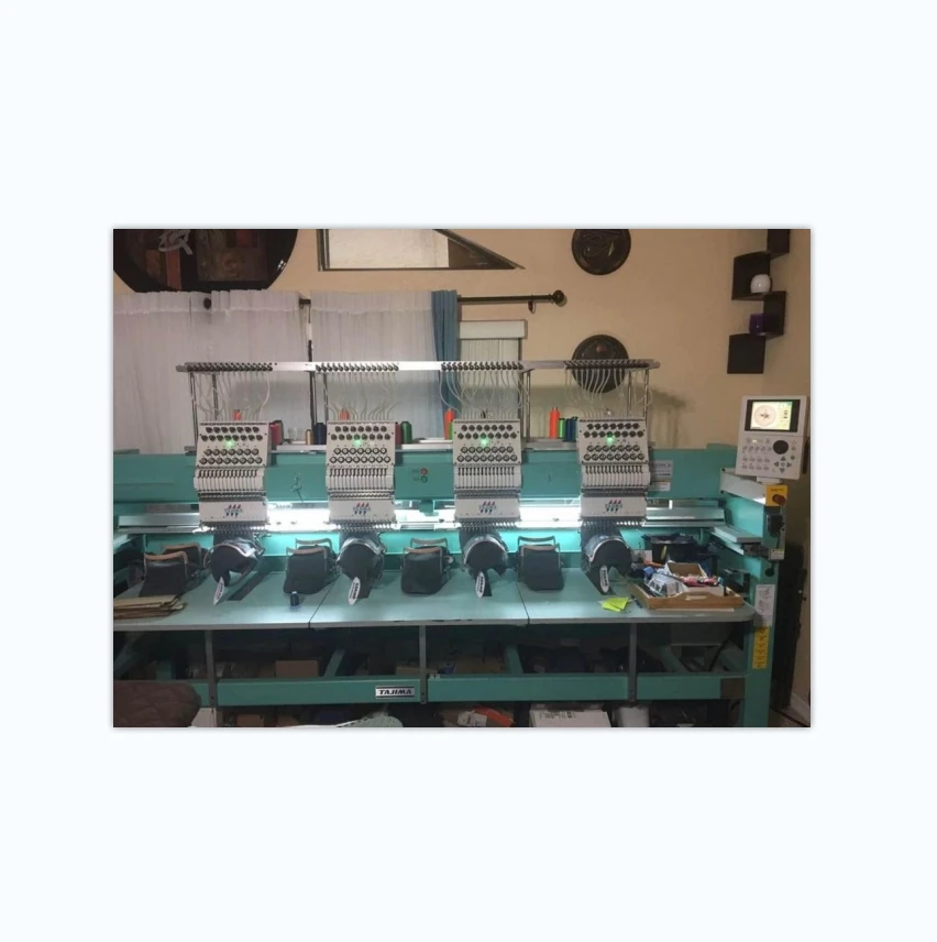 High quality Japanese brand 4 Heads Embroidery Machine with Chenille & Sequin & Cording & Flat embroidery functions