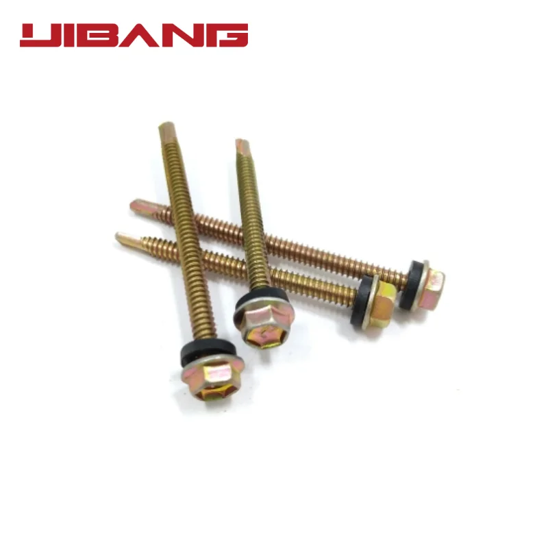 Tekscrew manufacturer #12X50 #12x45 Yellow Zinc c1022a Tek Screws for roofing to Philippines Market