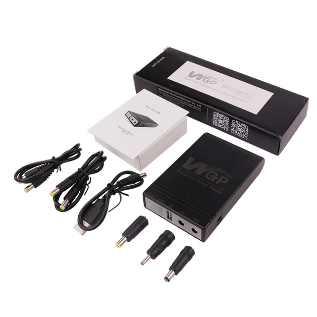 WGP источник бесперебойного питания постоянного тока 5В 9В 12В USB Power Bank модем камера онлайн резервного батареи мини для маршрутизатор Wi-Fi с зарядным кабелем