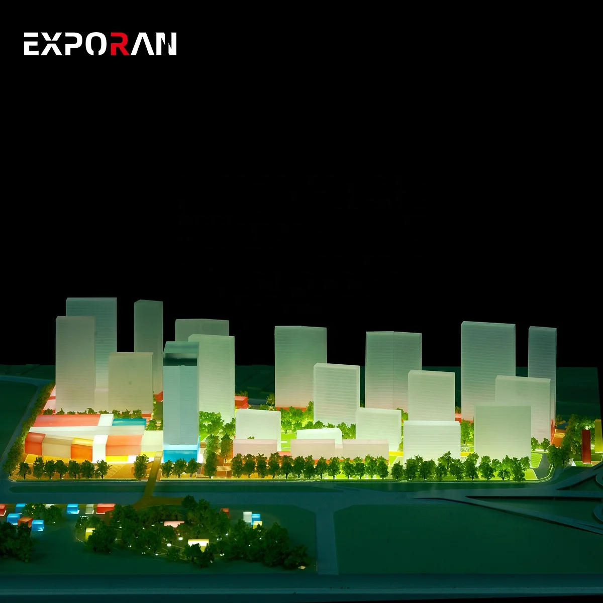 3d view master plan model for city and urban plan ,light landscape model city model landscapes