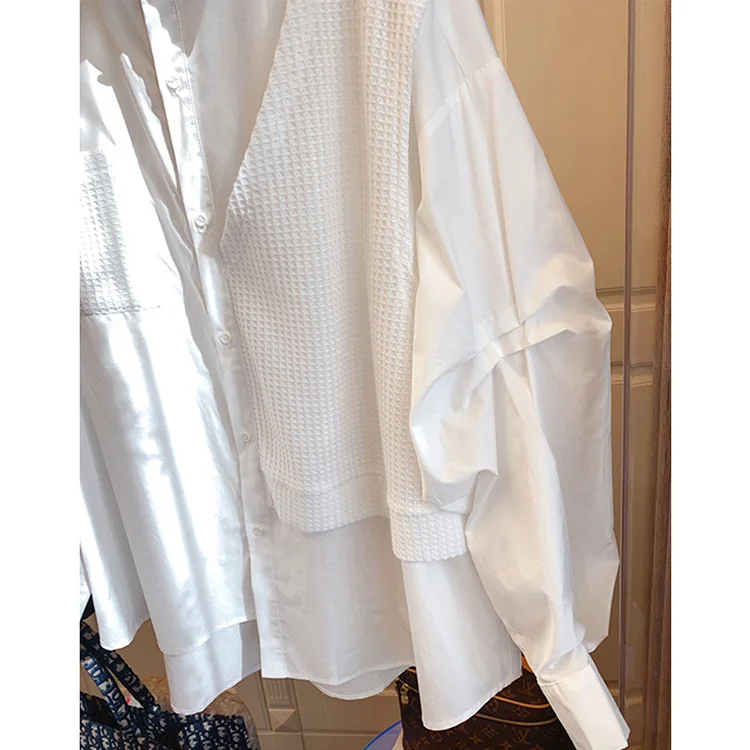 spring and autumn Korean loose casual retro long-sleeved girl shirts