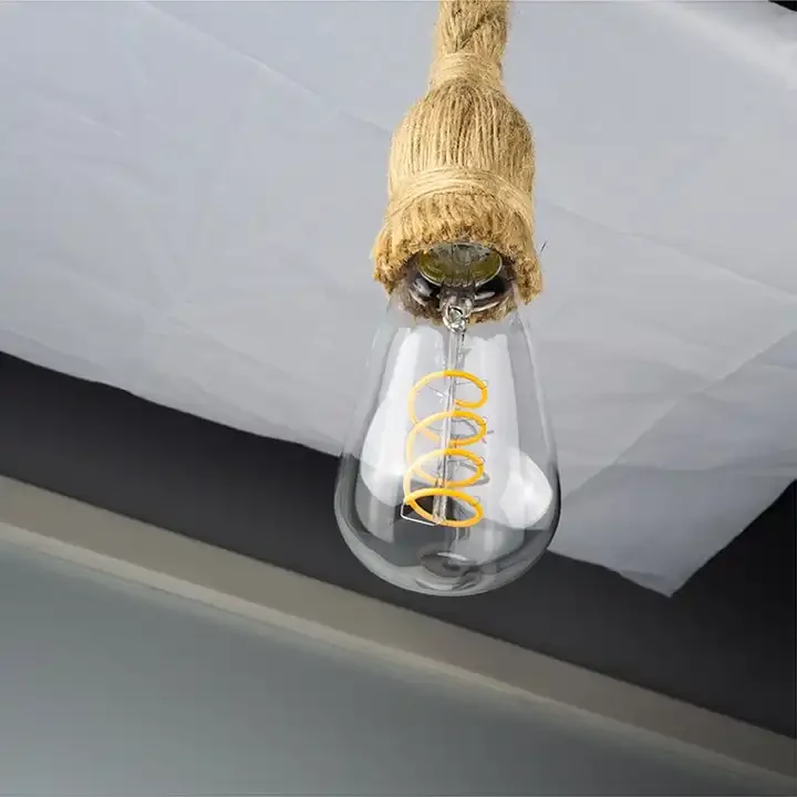 Vintage Twisted Rope  Switch Industrial for Lamp Fixture DIY Plug in Pendant Light Cord Kit