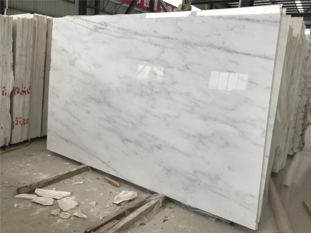 Polished Statuary White Marble 3cm Slabs For Counter Tops Slabs Price