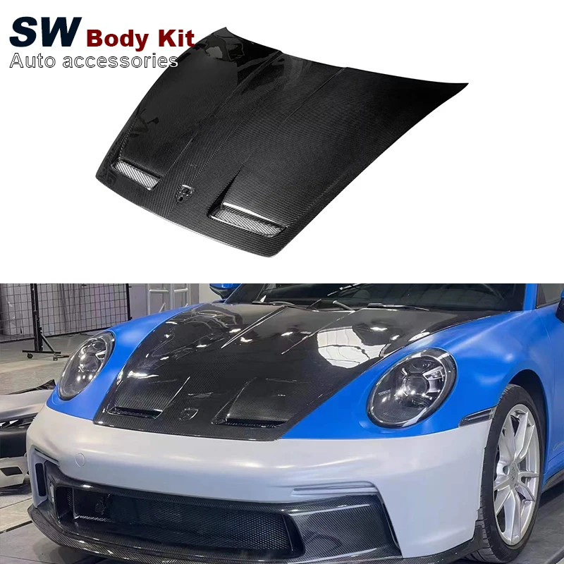 Carbon Fiber GT3 Style Front Hood For Porsche 911 992 992.1 992.2 Upgrade Modification Front Bumper Valve Cover Performance Kit