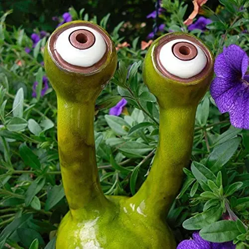 Creative Snail Eye Garden Decor, Hand-Painted Resin Crafts Desktop Decoration for Home Garden Courtyard Indoor Outdoor Decor