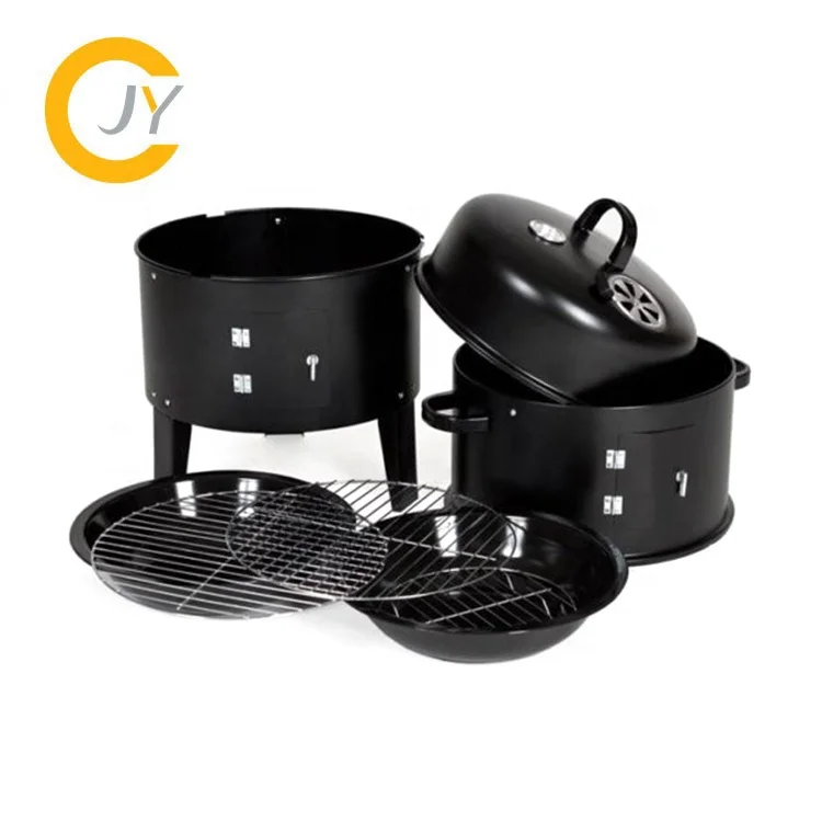 Portable Charcoal Barbecue Grill Smoker Bbq Grills 3 in 1 Outdoor Christmas Space Party Halloween Travel Chinese Beer Discount