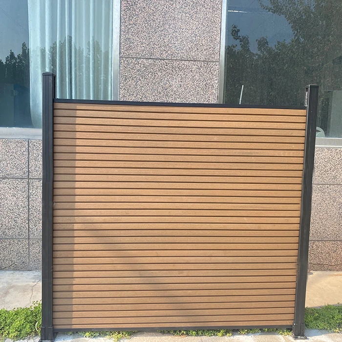 The Fashion New Design Groove Shaped Yard Wall Designs Wood Plastic Decorative Garden Fence