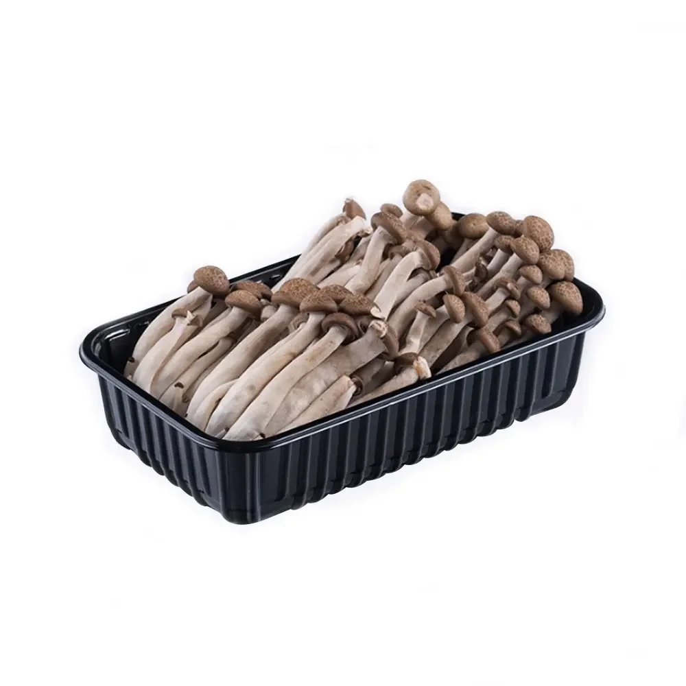 Wholesale Custom Convenient Food Grade PET Plastic Mushroom Packaging Tray Premium Quality Bowls and Plates