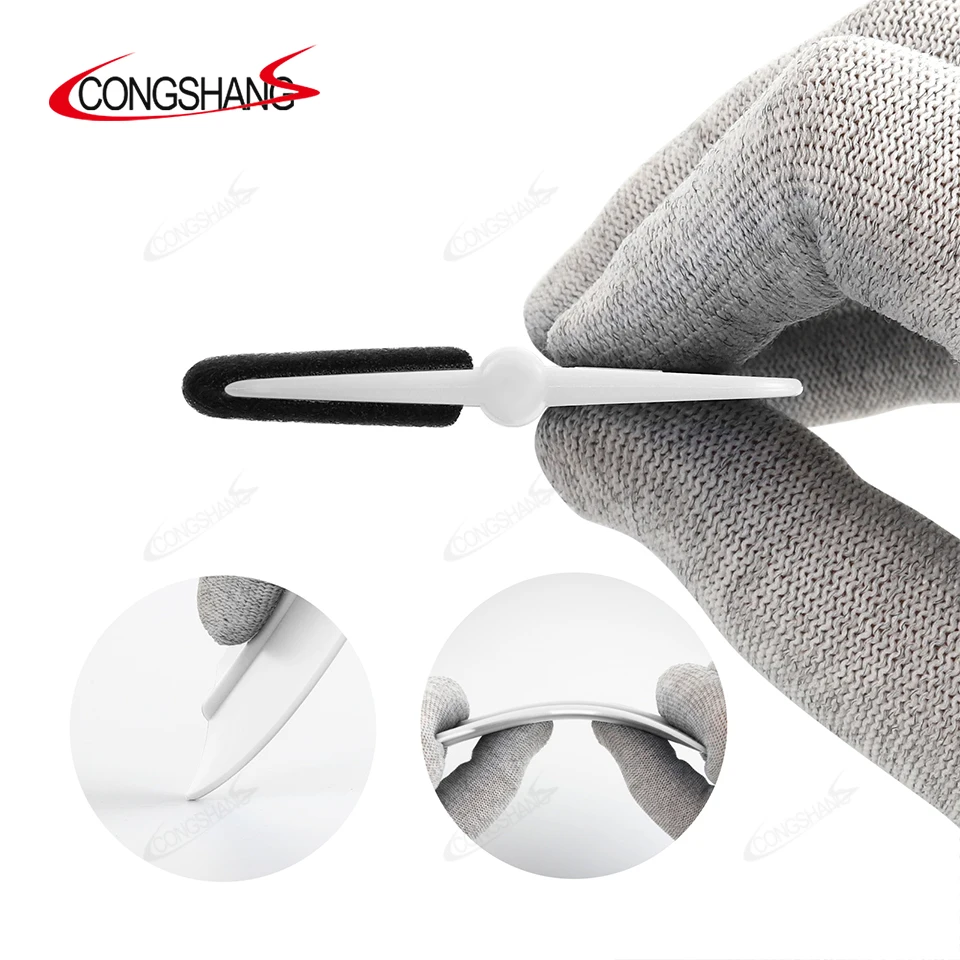 CONGSHANG Vinyl Wrap Car Window Film Tinting Tool Plastic Mini Squeegee With Felt Micro Squeegee
