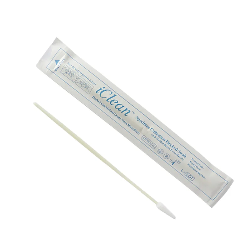 Nylon Flocked Women Cervical Dry Sampling Female Specimen Collection Hpv Swab