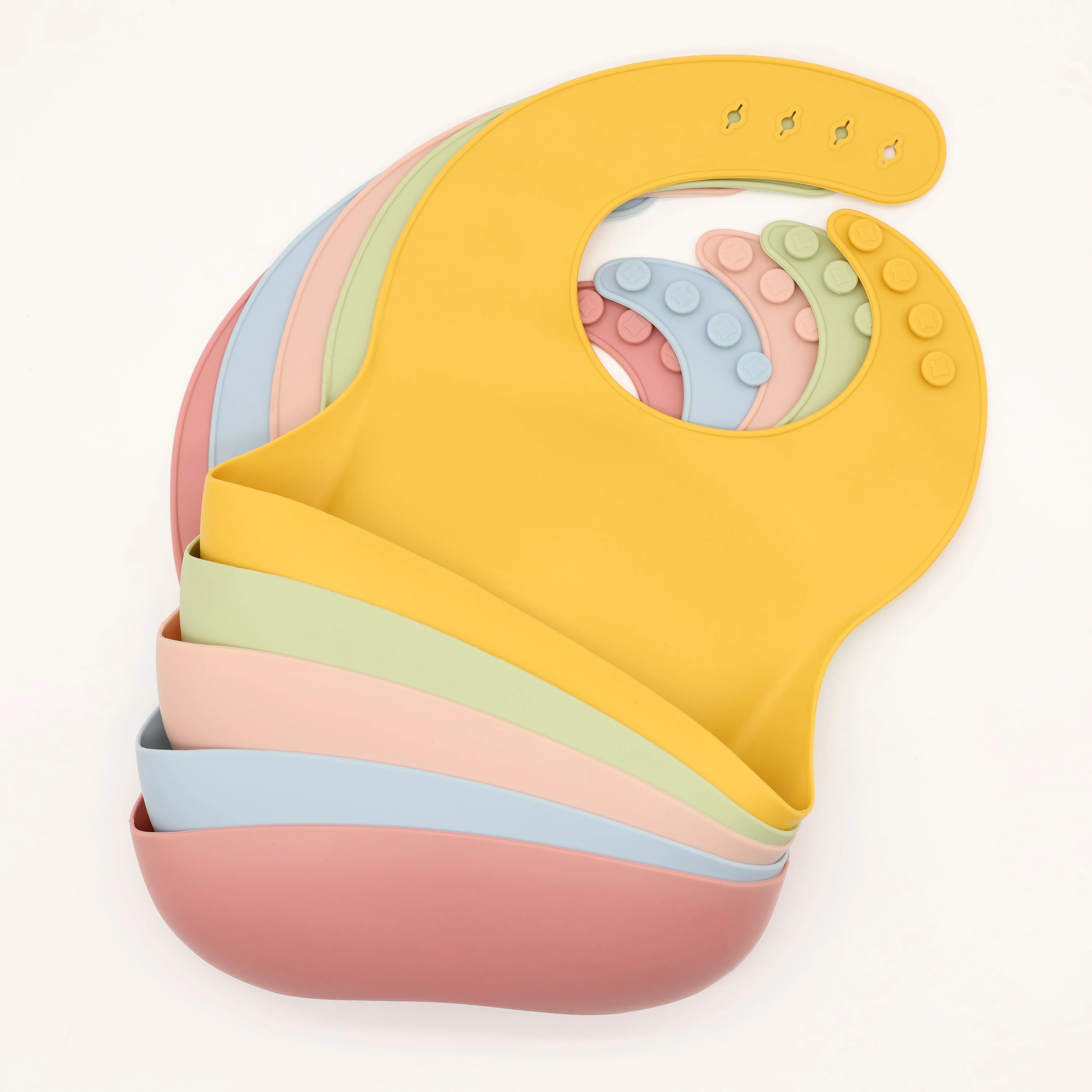 Custom 2 In 1 Snack Container Baby Cup Soft Silicone Snack And Drink Cup for Baby bib Suction plate bear spoon fork Silicone