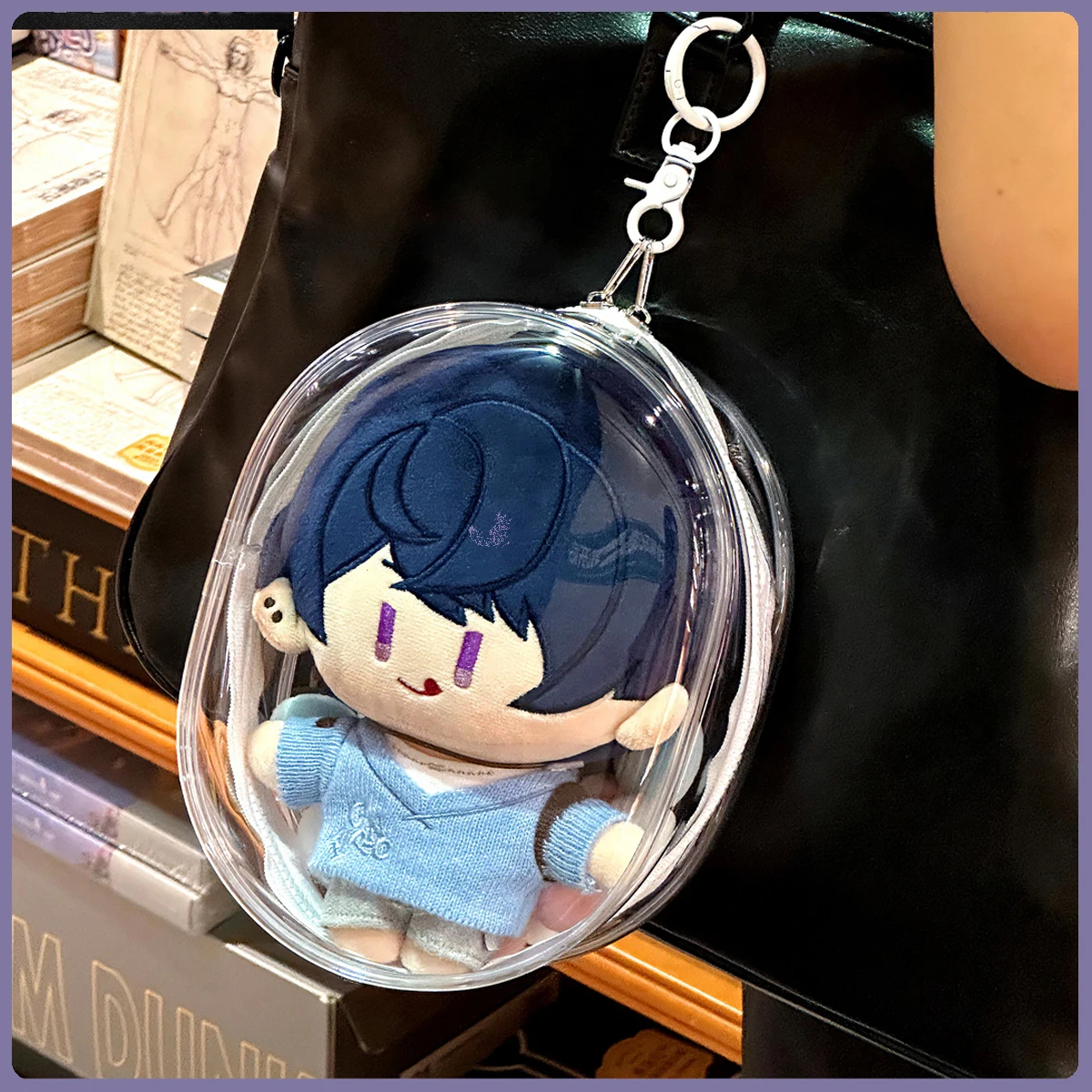 ПВХ кабельная сумка унисекс Экологичная сумка для хранения в форме ведра с модными цепочками, водонепроницаемая для всех сезонов