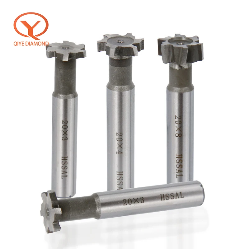 Qiye 8-32 мм CNC режущий инструмент высокоскоростной стальной T слот торцевая фреза