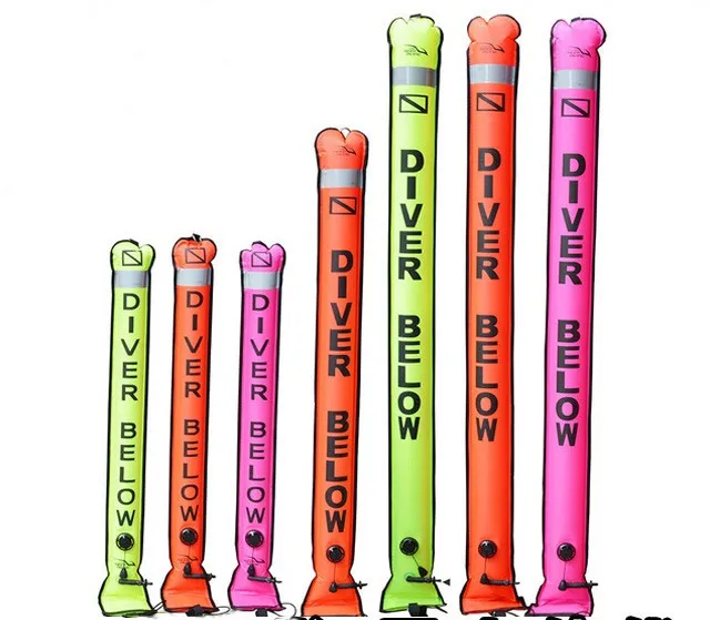 Sinodiving Scuba SMB Signal Tube Safety Marker Buoy Nylon Diving Position Water Rescue Inflatable Surface Marker Buoy