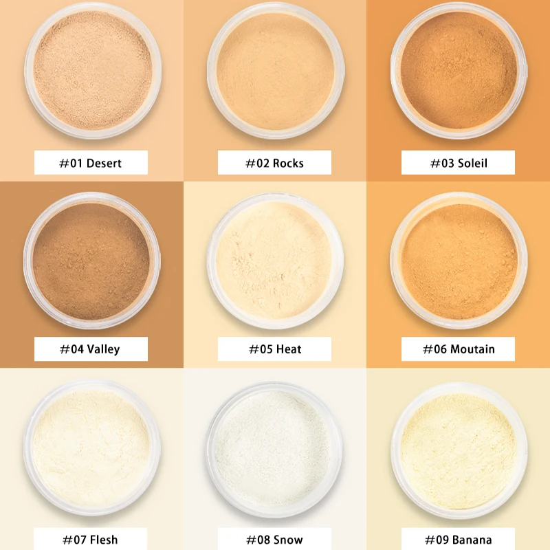 Private Label Best Loose Powder Waterproof Long Lasting Pigment Makeup Powder Matte Oil Control Loose Powder